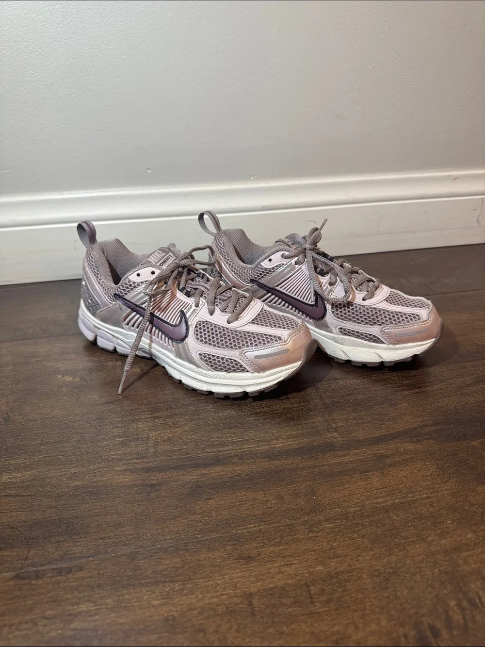 Nike kids Lavender and Gray Athletic Running Shoes